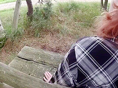 Tit Punishment On A Bench With Dirty Talk