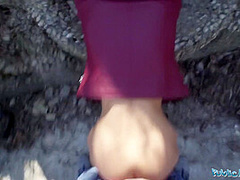 Hot Brown Haired Girl Having Sex In Pov Outside