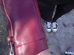 Hot Brown Haired Girl Having Sex In Pov Outside