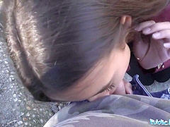 Hot Brown Haired Girl Having Sex In Pov Outside