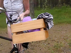 Sonja Naked Bike Riding In The Forest Then