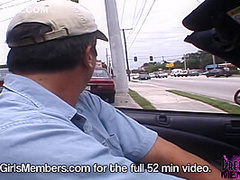 Cute Blonde Flashes Tits From The Back Seat Of My Car