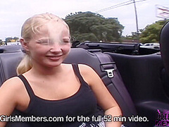 Cute Blonde Flashes Tits From The Back Seat Of My Car