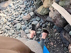 Cum In My Mouth - Hot Risky Public Beach Blowjob On First Tinder Date