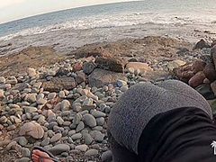 Cum In My Mouth - Hot Risky Public Beach Blowjob On First Tinder Date