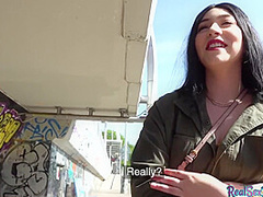 Public POV babe enjoys outdoor paid sex after casting