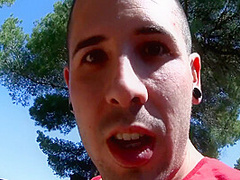 French Slut Tied To Tree Is Ready To Be Fucked By 2 Strong Horny Men