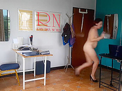 Nudist Secretary. Naked Employee In The Office. Nude Bitch Is Not Shy About Her Boss. Nude Office. F