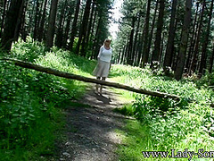 Lady Sonia In Alone In The Forest Masturbation