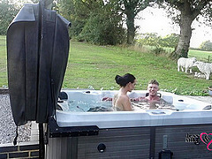 Passionate Outdoor Sex In Hot Tub On Naughty Weekend Away