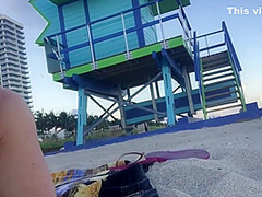Jillian Goes To The Beach (in A Tiny Gold Bikini) 7 Min