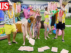 Madison Spears And Kali Roses In Hawaiian Jerkaoke With Pornstars - Ltv0025