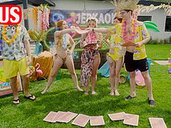 Madison Spears And Kali Roses In Hawaiian Jerkaoke With Pornstars - Ltv0025