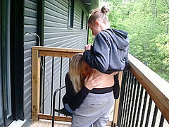 Outdoor Fuck Ends In Squirt Shower