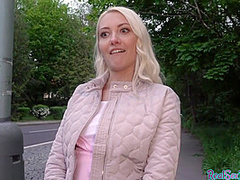 POV babe gets paid to suck and get fucked in public outdoor
