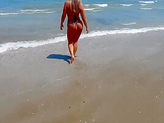 Babe Tanlines Met On Beach Invited Home Shower Porn