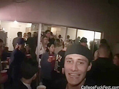 Busty college whore takes cumshot