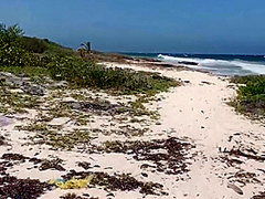 Exhibitionist Wife Masturbates On Nude Beach While Husband Watches