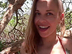 Exhibitionist Wife Masturbates On Nude Beach While Husband Watches