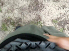 Upskirt Pov Outdoor Public Flashing, Smoking & Pussy Play In The Woods On Public Hiking Trail