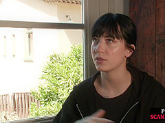 Submissive piercing and tattoos teen outdoor toyed by group