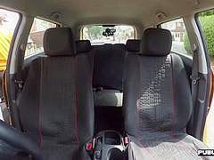 Cowgirl curvy MILF public pussyfucked in car outdoor