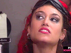 Public babe spanked and banged in cafe in front everyone