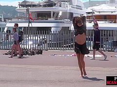 Public whipped smalltits babe by master and mistress outdoor