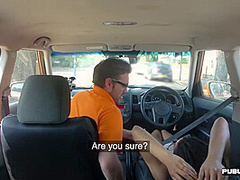Smalltits ebony babe car fucked in public by instructor
