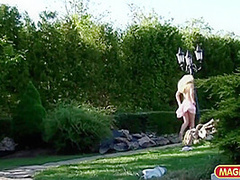 Blonde Minx Gets Nailed Outdoors