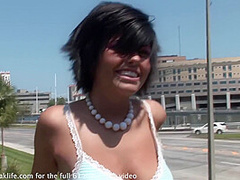 Risky Public Masturbation Hot Big Boobed Model