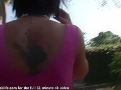 Risky Public Masturbation Hot Big Boobed Model