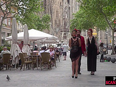 Blindfolded Latina babe serves as BDSM presentation