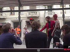 Blindfolded Latina babe serves as BDSM presentation