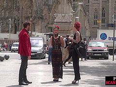 Blindfolded Latina babe serves as BDSM presentation