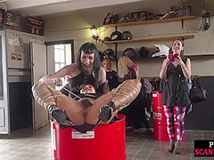 Sub teen Latina public fucked and pussywhipped in group