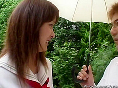 Sweet Japanese Teen hairly Blowjob