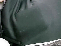 Hot Babe rubbing a cock while the guy driving caught on tape