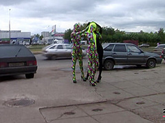 Day In The City In Spandex - Watch4Fetish