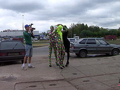 Day In The City In Spandex - Watch4Fetish
