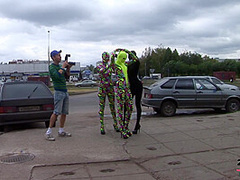 Day In The City In Spandex - Watch4Fetish
