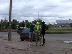 Day In The City In Spandex - Watch4Fetish
