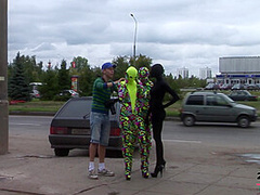 Day In The City In Spandex - Watch4Fetish