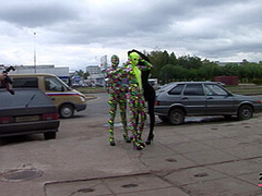 Day In The City In Spandex - Watch4Fetish