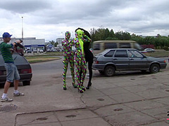 Day In The City In Spandex - Watch4Fetish