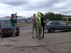 Day In The City In Spandex - Watch4Fetish
