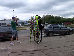 Day In The City In Spandex - Watch4Fetish