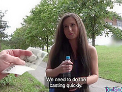 Czech Bj Babe Pov Fucked Outdoor For Money After Casting