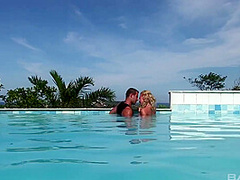 Blonde Anal Fucked At The Pool By French Guy