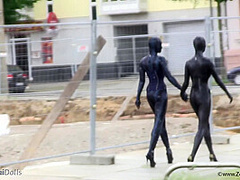 Fullbody Spandex In The City - Watch4Fetish
